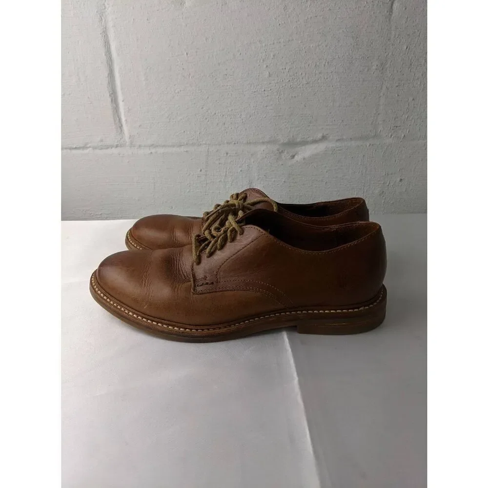 Frye James Crepe Brown Leather Plain‎ Toe Oxfords Mens Size 8.5